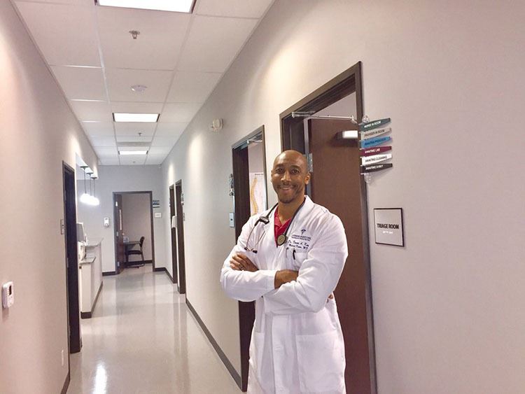 Dr Kanu at his office